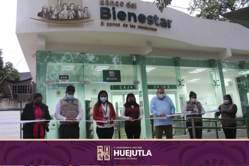 Inauguran Banco de Bienestar con sede en Huejutla